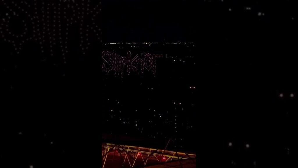 Slipknot drone show over London's sky