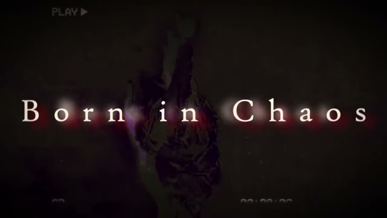 Chapter card «Born in Chaos» from the documentary about Tryglav