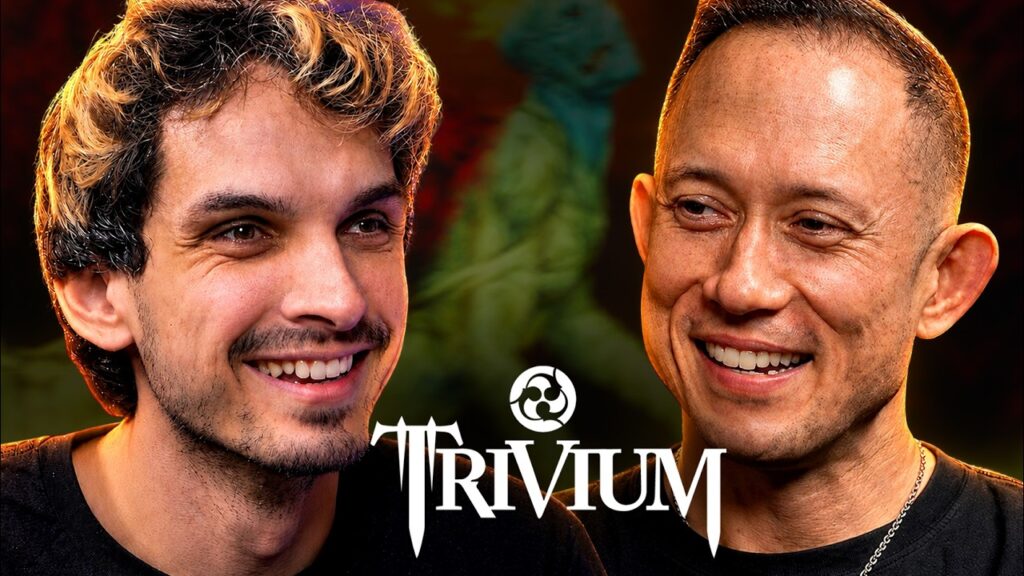 Trivium in the video for «Crown In The Grave»