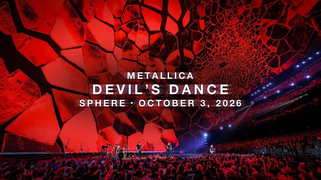 Metallica live at the Sphere in Las Vegas, October 2026