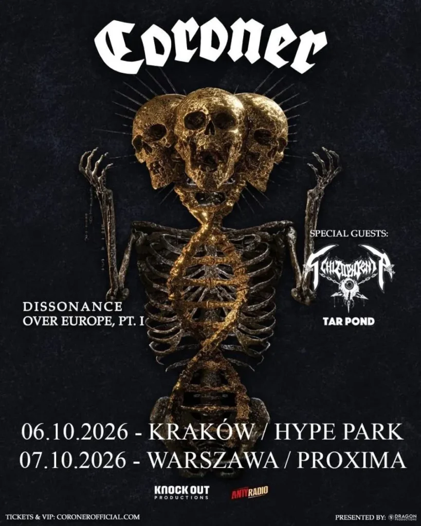 Coroner - Dissonance over Europe, Part 1 Tour 2026