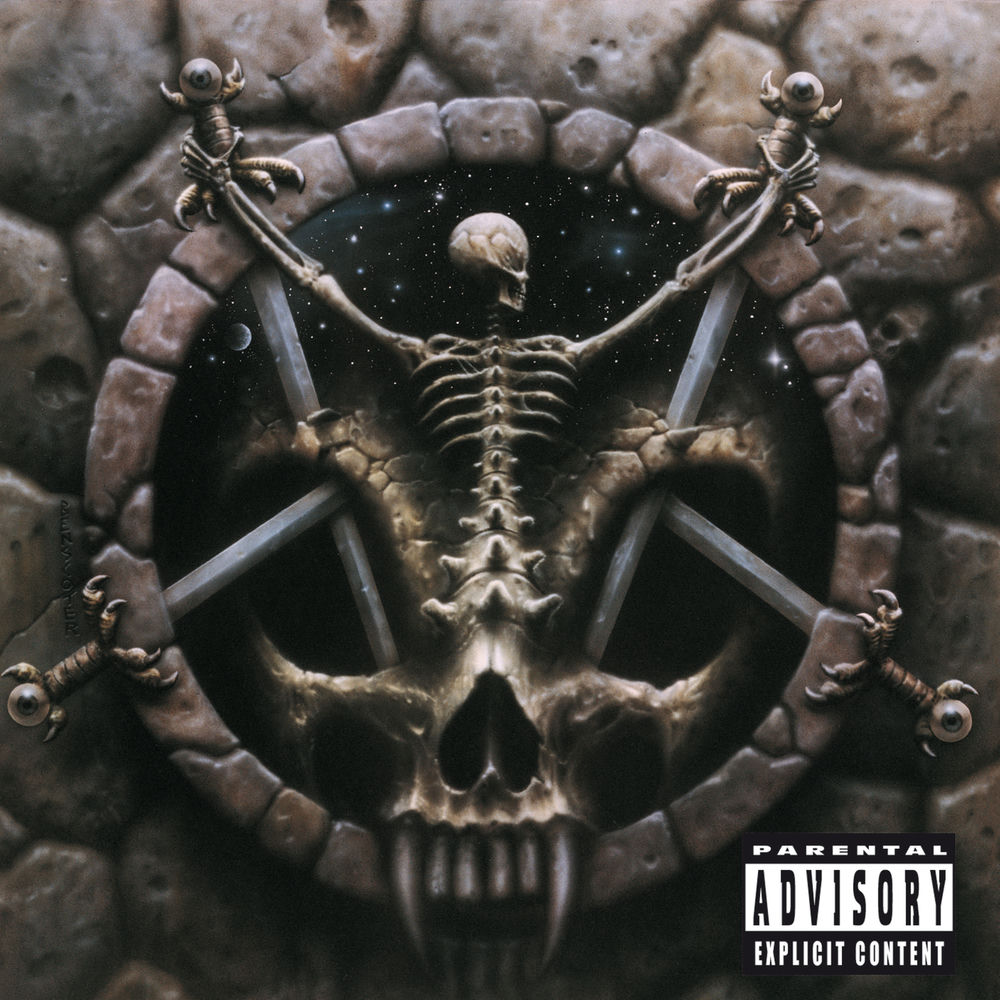 Cover of Slayer's album Divine Intervention