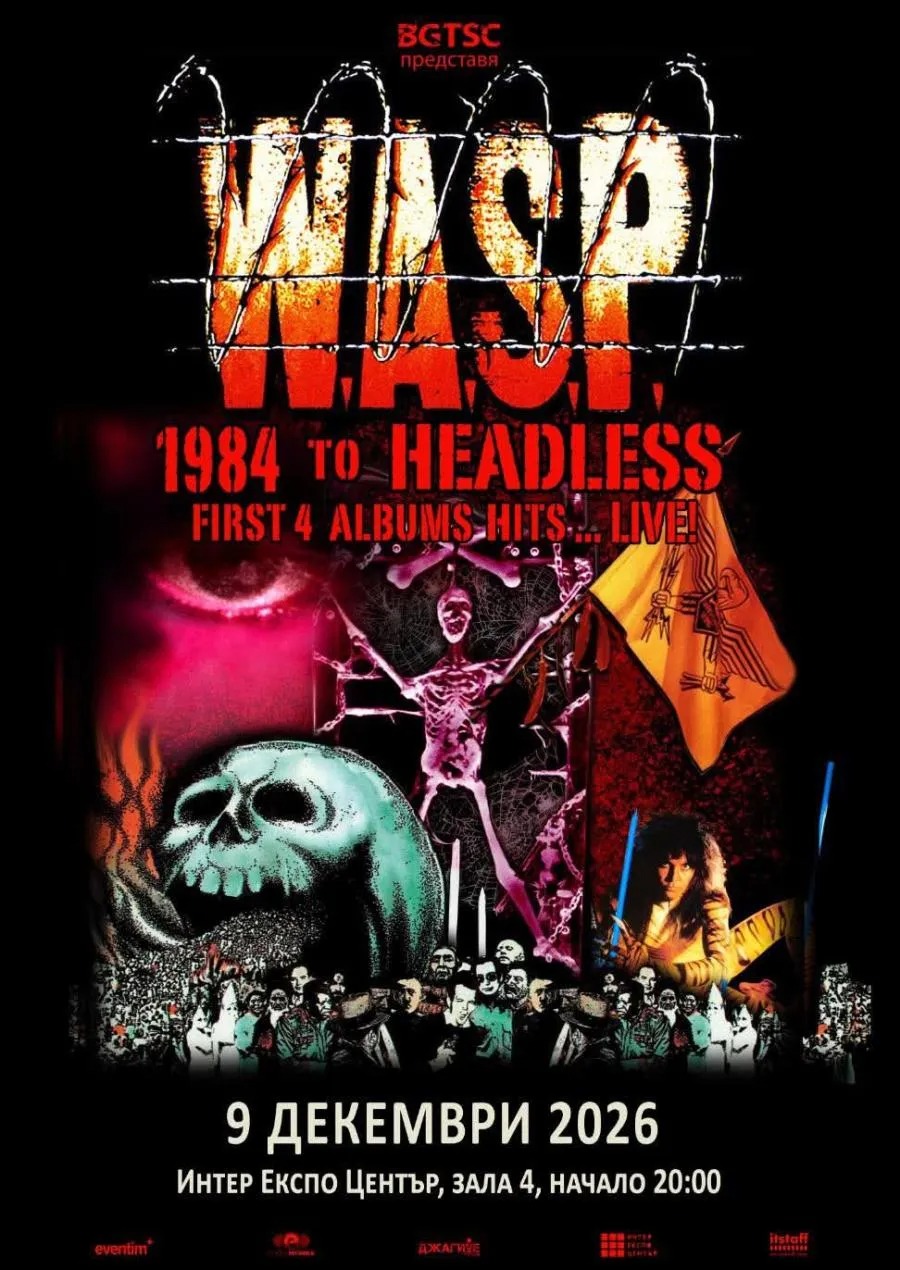 Poster for W.A.S.P. in Sofia